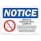 Signmission OSHA Notice Sign, NOTICE Tobacco Free Campus, 14in X 10in Aluminum, 10" W, 14" L, Landscape OS-NS-A-1014-L-16735 - alternate 1